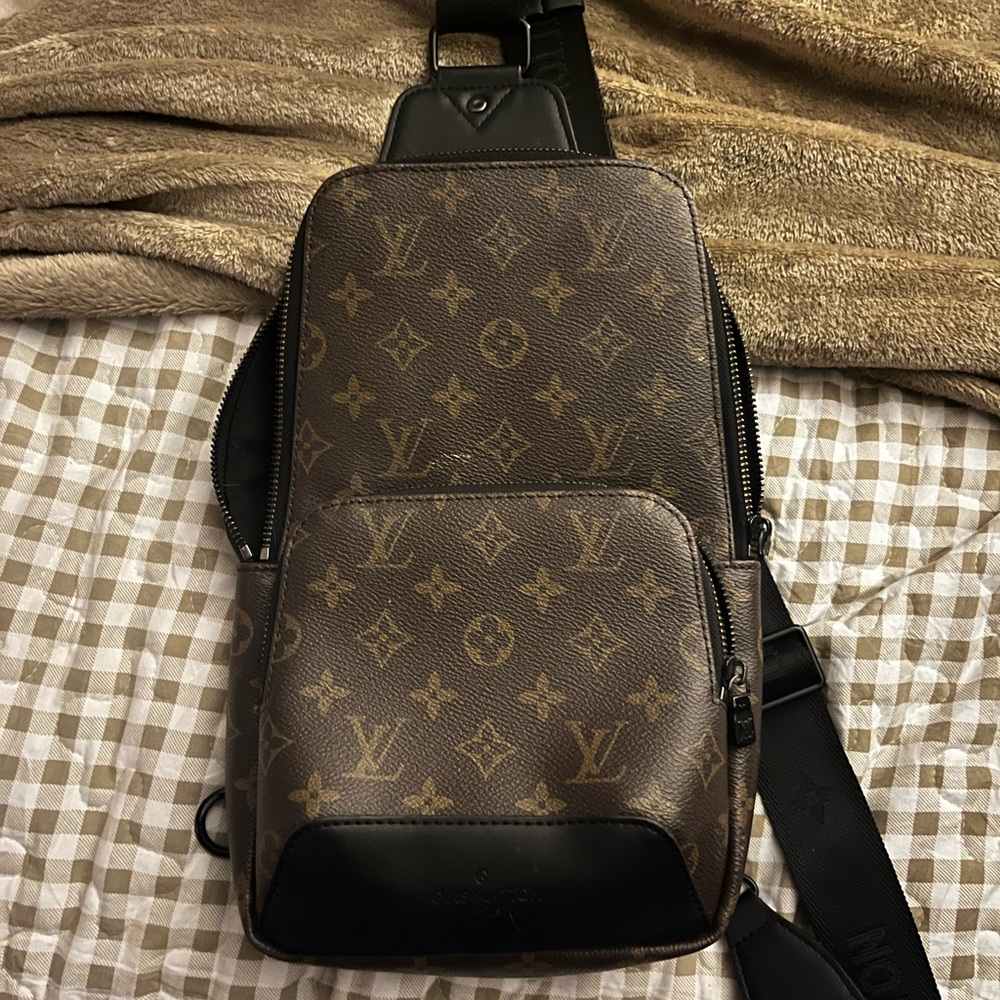 Louis Vuitton Monogram Crossbody Bag in Brown and Black